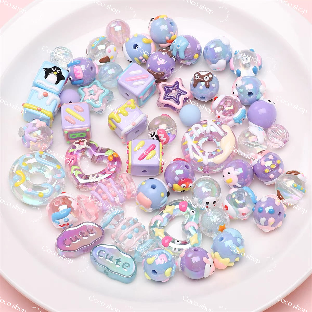 アクリルビーズ福袋 - ライブで公開 - ビーズペンチェーンDIY用